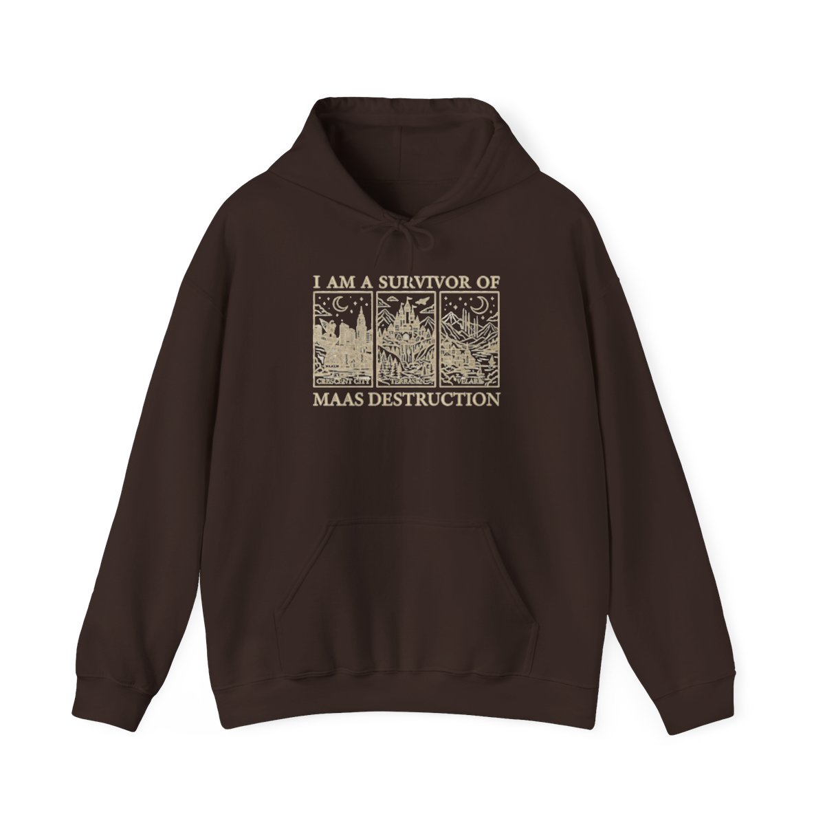 SJM Books Shirts + Hoodies: ACOTAR Gift for Romantasy Readers, Maas Destruction Tshirt, TOG C.C. Velaris Comfort Colors Hoodie + Hoodie | Sarah J. Maas / ACOTAR - alternate angle 5, merchandise