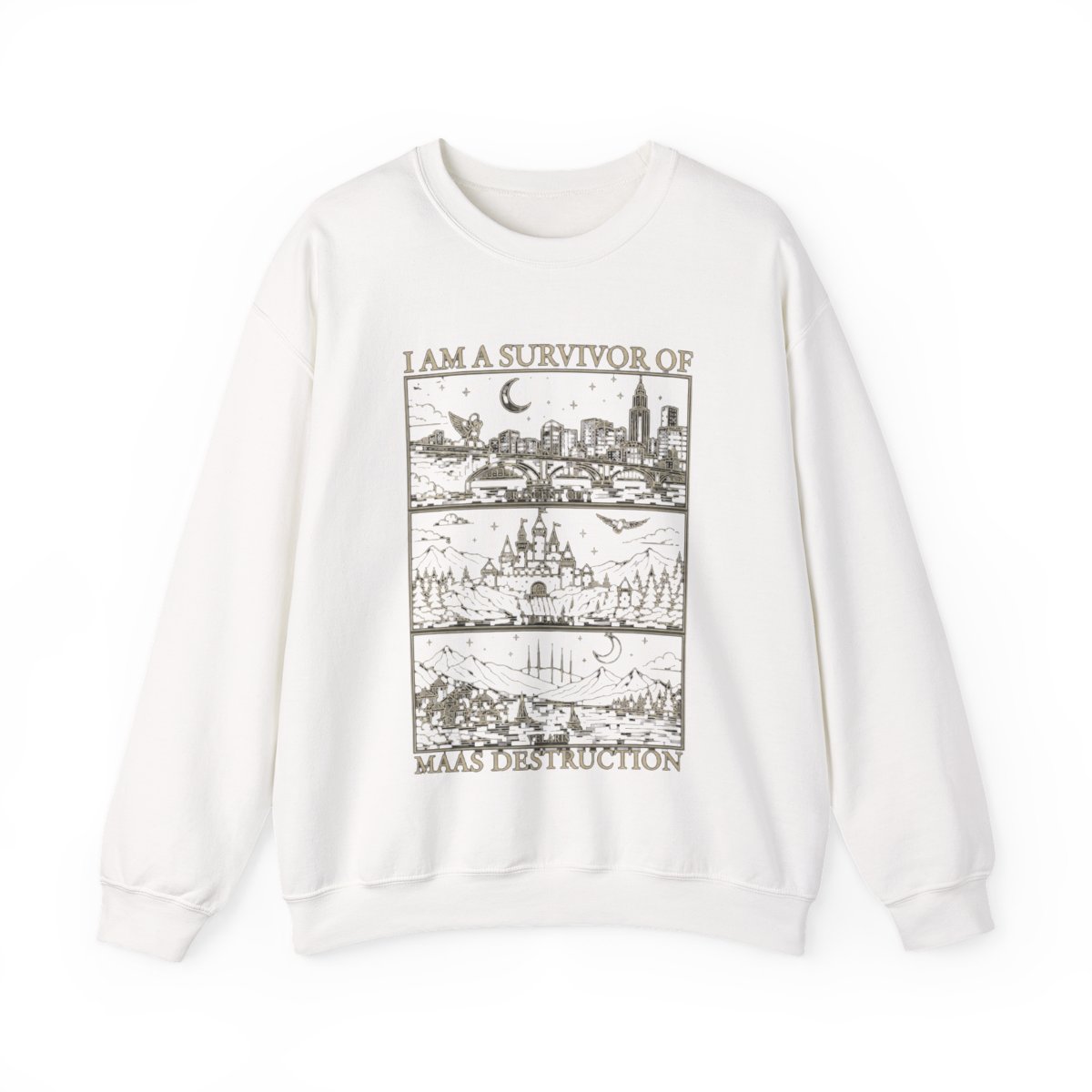SJM Books Shirts + Hoodies Gift for Romantasy Readers: ACOTAR, C.C. & T.O.G, Maas Destruction Tee, Cotton Comfort Colors Sweatshirt | Sarah J. Maas / ACOTAR